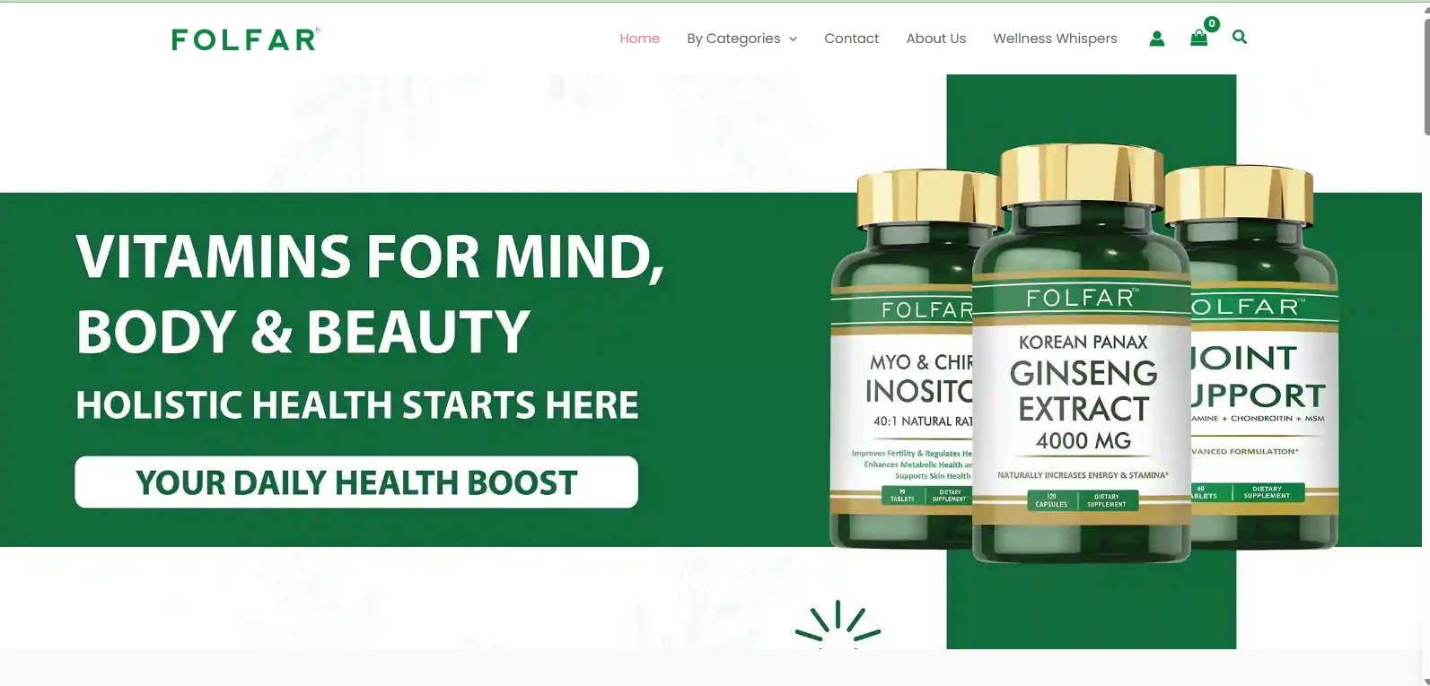 Folfar WordPress ecommerce website screenshot